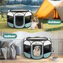 Siedihit Large Dog Cat Playpen, Puppy Pet Playpen Indoor for Dog Crate Tent Cage Outdoor, Portable Pop Up Dogs Enclosure Kennel with Carrying Case for Dogs/Cats/Rabbits, Grey, 
Product Dimensions	38"L x 38"W x 23"H