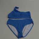 Bikini Sets for Women High Waisted 2 Piece Bestselling Swimsuit Ribbed One Shoulder Tummy Control Bathing Suit 2025, Size: X-Large