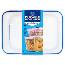 Kroger Durable Food Storage With Side Latching Lids, 4