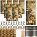 Spakon 30 Pcs Music Theme Appreciation Gifts Bulk Inspirational Musical Pens Musical Keychains and Bookmarks for Music Lovers Musicians Students Teachers Students Band Choir Graduation Party Favors