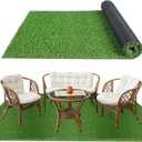 XLX TURF Artificial Grass Outdoor Turf Rug - 4FT X 6FT High Density Realistic Fake Grass Carpet for Patio Balcony Indoor Flooring Decor 15mm/0.6inch Low Pile Height