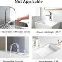 2 x Faucet Mat for Kitchen Sink, 17.7" x 5.5" kitchen sink splash guard 5Slope Fast Draining Design Faucet Guard & Draining Mat silicone sink splash guard, Beige