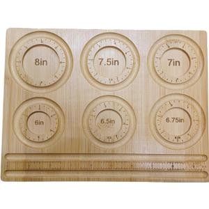 Bracelet Design Board Jewelry Crafting Wooden Bead with 6 Grooves Precise Scale Heavy Duty Rectangle Bamboo Making Tool for DIY Crafts Burlywood