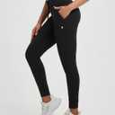 baleaf Women's Fleece Lined Leggings-Fit Joggers Winter Lounge Pants with Pockets Thermal Warm Sweatpants Casual (X-Large, Black)