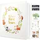 Keepsake Baby Memory Book, Girl, Boy - Beautiful First 5 Year Journal Book, 100 Pages Newborn Milestone Scrapbook, From Pregnancy to Age 5, First Time Mom Gifts for Baby Shower, Mothers Day (Muse)