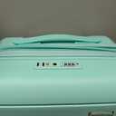 Traveler's Choice Pagosa Hardshell Expandable Luggage with Spinner Wheels, Mint, 22-Inch Carry-on
