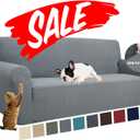 YEMYHOM Couch Cover Latest Jacquard Design High Stretch Sofa Covers for 3 Cushion Couch, Pet Dog Cat Proof Slipcover Non Slip Magic Elastic Furniture Protector (Sofa, Light Gray) (Large (71"-91"))