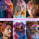 3 x 6 PCS Hair Chalk Comb Set Temporary for Girls Kids Makeup Kit, Washable Hair Chalk for Christmas Gifts Toys Birthday Cosplay Festivals Hair DIY Party (Black+Green+Pink+Yellow+Purple+Red)