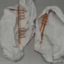 Multibey A5 6-Ring Rose Gold Binder Ring Mechanisms 2Pcs, Round Ring Binding Spines Combs Replacement for A5 Loose Leaf Notebook (A5-30mm Ring Diameter, Rose Gold)