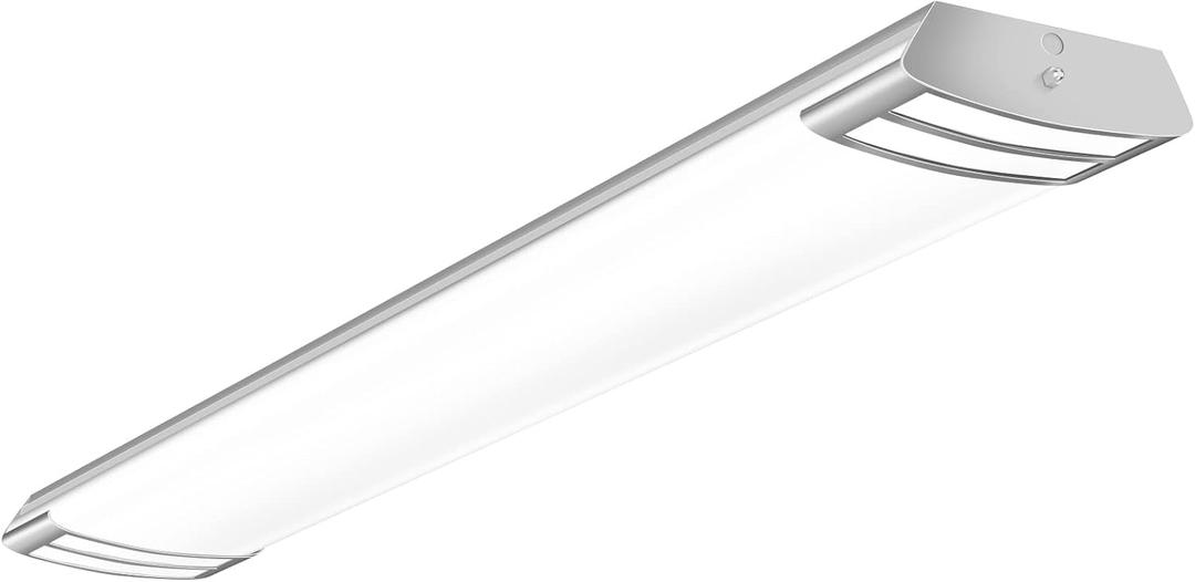 ANTLUX NTLUX 4FT LED Flush Mount Puff Lights, 40W 4500LM, 5000K Daylight White, 48 Inch Linear LED Kitchen Ceiling Lighting Fixtures for Laundry, Craft Room, Fluorescent Light Replacement