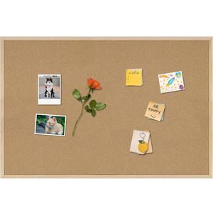 DAHAPYBOO Cork Board Bulletin Board,36x24 Cork Board for Office with Pin Oak Wood Boards,Message Board or Vision Board Decoration.