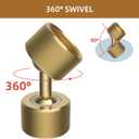 iFealClear Garden Hose Adapter, Swivel Brass Garden Hose Protector Connector with 2 Male Adapters, 3/4" GHT Flexible Pipe Kink Protector to Outdoor Faucet, Female to Female, Dual Rotation at Both Ends
