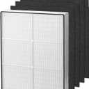 AP510 & AP450 Replacement Filter, Compatible with Whirlpool Whispure 8171434K 1183054K 1183054 AP300 AP350 AP450 AP510 Air purifiers, 1 True HEPA Filter + 4 Carbon Filters
