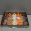 RoseCraft Artificial Flocked Pumpkins, 15PCS Coffee Gold Beige Orange Brown Velvet Foam Faux Pumpkins Decorations, for Fall Harvest Halloween Thanksgiving Table Centerpiece Decor.