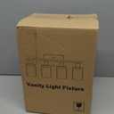 4-Light Bathroom Light Fixtures, Matte Black Modern Vanity Lights with Clear Glass Shades, Bathroom Wall Lamp for Mirror Living Room Cabinet Bedroom Porch