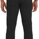 Mens Slim Fit Golf Pants, Lightweight Comfortable Dress Pants Slacks Trousers for Work & Casual with Pockets, 30"/32"/34" (Black)