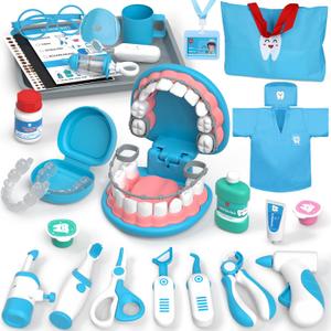 Lehoo Castle Doctor Kit for Toddlers 3-5, Kids Dentist Play Set, Toys for 4+ Year Old Girls Boys, Pretend Play for Toddlers 2-4, Kids Doctor Playset, Medical Kits for Boys 3+