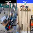 Deekin 30 Pcs Golf Club Hanger Holder Golf Club Wall Mount Rack Storage Organizer for Garage Hanger with 60 Pcs Screws for Wall Display, Grip up Type