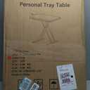 30 Inch Folding Table, Adjustable Height TV Tray for Small Spaces, Heavy Duty Foldable Utility Table for Laptop, Dining, Camping, No Assembly, 200 lbs Capacity, Pink Granite