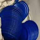 Carlisle FoodService Products Dallas Ware Reusable Plastic Plate with Rim for Buffets, Home, and Restaurants, Melamine, 9 Inches, Café Blue (Pack of 48)