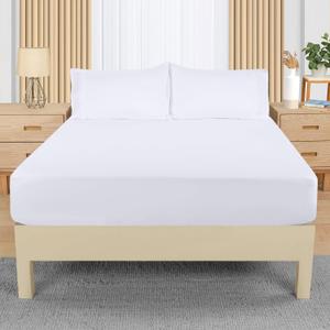 UTOPIA Bedding Set, 1 Sheet and 2 Pillowcases, White, Queen