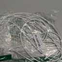 White Curtain Wire Plastic Coated Window Picture Hanging Wire with 8 Pairs of Screw Eyes and Hook 4 Meters