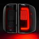 Full Led tail lights for 2007-2013 Chevy Silverado 1500 2500HD 3500HD Starting Animated, Dynamic Turn Signal,Brake Light,Reverse Light Smoked Rear Light Assembly