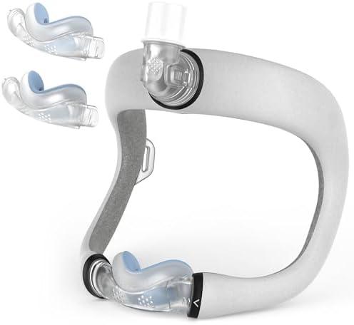 Replacement CPAP N30I Frame System for Airtouch N30I & Airfit N30I, 2PCs Fabric Nasal Pillow Mask Cushion (S) Included - Cotton/Velvet Versio, ItAll Supplies with Swivel Elbow (Without Headgear) Small