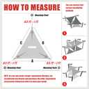 ColourTree 12' x 12' x 12' Grey Triangle CTAPT12 Sun Shade Sail Canopy Mesh Fabric UV Block UPF50 - Commercial Heavy Duty - 190 GSM 
