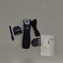 Body Hair Trimmer for Men: Pubic Hair Trimmer with Mirror & LED Light - Electric Ball Shavers with Ceramic Blades & Travel Lock - Body Groomer IPX7 Waterproof Wet or Dry Use for Groin/Legs/Chest (Elegant Blue)