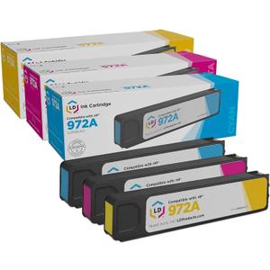 LD Products Compatible HP 972A Ink Cartridges Replacements for HP PageWide Pro MFP 477dw 577dw 452dn 552dw 577z 477dn 477dw 452dw (CMY 3-Set, SY)
