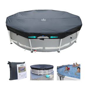 16 Ft Pool Cover, Quick Installation and Removal Above Ground Pool Cover, One-Piece Round Pool Cover, Waterproof, Preventing Waterlogging, UV and Weather Resistant Solar Swimming Pool Cover