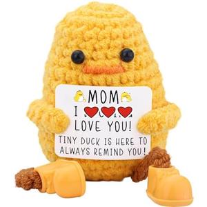 BILOLLY Gifts for Mom Long Legged Duck, Birthday Mothers Day Thanksgiving Christmas for Mom from Daughter Son Stepmother Adoptive, Handmade Crochet Animal 53 Pcs