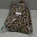 Omoone Women's Faux Fur Jackets Autumn Winter Leopard Coats Loose Fur Coat with Pockets (Large, Brown)