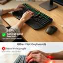Ergonomic Wireless Keyboard and Mouse Combo, Full Size Wave, Natural Typing