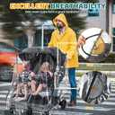 IvyWind Double Stroller Rain Cover, Universal Stroller Cover for Side by Side Baby Stroller, Breathable Weather Shield for All-Weather Protection from Rain/Snow/Dust