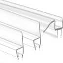 3 Pack Shower Door Seal, 3/8" X 78" Ultra Clear Glass Door Bottom Seal and Frameless Shower Doors Side Strip H-Type, Shower Door Sweep to Stop Water Leaks for 3/8 Inch (10mm) Glass