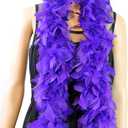 Over 10 Color 25 Gram, 4 Feet Long Chandelle Feather Boa, Kids Feather Boa, Great for Party, Wedding, Halloween Costume, Christmas Tree, Decoration (Purple)
