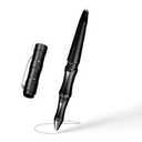 Origin-Joy 2 Pack Tactical Pens Self Defense, Military EDC Glass Breaker Pen for Men and Police, Personal Survival Metal Pen with 8 Black G2 Refills (AL03-Black)