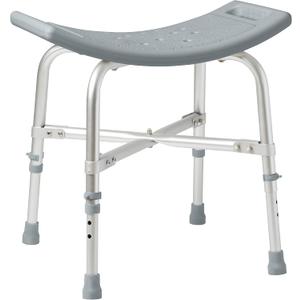 Medline Heavy Duty Shower Chair Bath Bench Without Back, Bariatric Bath Chair Supports up to 550 Lbs