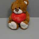 I Love You! 10'' Teddy Bear with Red Heart, Soft Plush Bear Doll Stuffed Animal Toys, Gifts for Her/Girlfriend Lover Mom Kids (Brown)