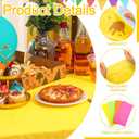 Peryiter 12 Pack Assorted Neon Color Plastic Tablecloth Disposable Rectangle Tropical Colored Table Cover Neon Party Supplies Birthday Wedding Picnic Home Decoration(54 x 72 Inch,Bright Color)