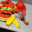 Liberry Fireman Costume for Kids 3 4 5 Years Old, Firefighter Tools with Fire Extinguisher, Pretend Play Toy Gift for Toddler Boys & Girls