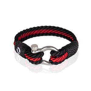 Mover Bracelets Mens Jewellery - Twisted Rope Bracelet | Couple Wrist Band | Red Male Bracelet Armanband For Man B-2-8.5 Pack Of 2