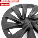 Model y Wheel Covers 20 inch, 20" Wheel Center Hub Cap Kit Compatible with Tesla Model Y Matte Black (20 inch Model y Juniper Black)