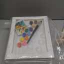 8 Sets 8" x 10" Flower Pre Drawn Canvas to Paint for Sip and Paint Party Floral Predrawn Coloring Set Pre Sketched Canvas Boards with Paints and Brushes for Adult