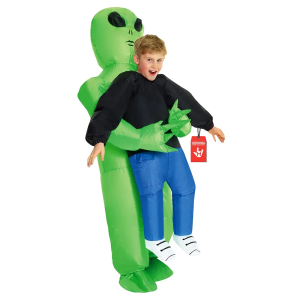 Morph Kmcpial Alien Inflatable Costume, Cartoon, Green, One Size