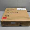 15.8" Small Round Side Table for Small Spaces, Farmhouse Fluted End Table with Glass Top, Modern Accent Table, Tambour Design Conical Bace Coffee Table with Natural Finish