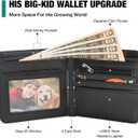 Amutta Kids Wallet for Boys, Cool Teen Boys Wallet for Kids Ages 4-5-6-7-8-9-10-11-12-13-14-15-16, Leather Wallet for Teen Boy, Bifold Bi Fold Teenage Teenager Youth Child Gift for Christmas Birthday