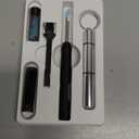 Ear Wax Removal, Earwax Removal Kit, 1296P HD Ear Cleaner with Camera, Otoscope with 6 Ear Spoon, Ear Canel Cleaning 6 LED Lights 12 Ear Tips, Ear Camera for iOS & Android, Black